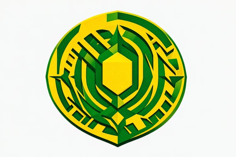 Close-up de um selo oficial da Anvisa com detalhes em relevo.